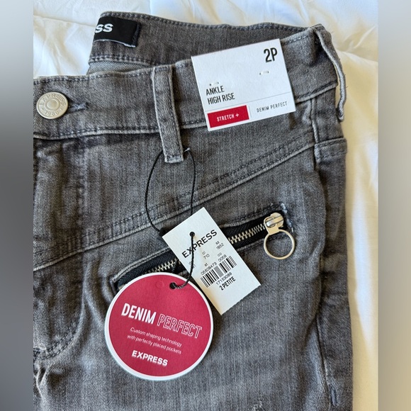 Express Women's Ankle High Rise Stretch Black/Gray Denim - Picture 1 of 3